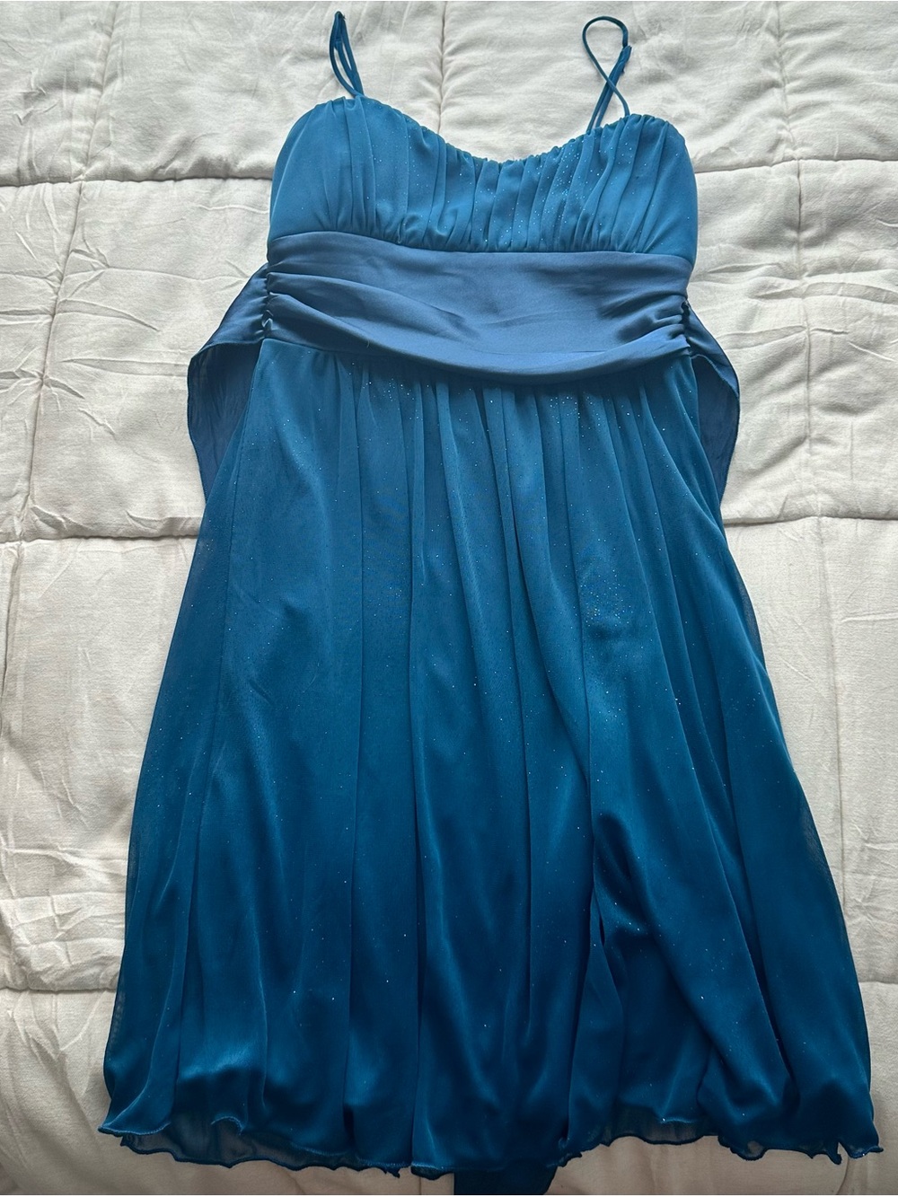 Speechless Teal Spaghetti-Strap Mini Dress